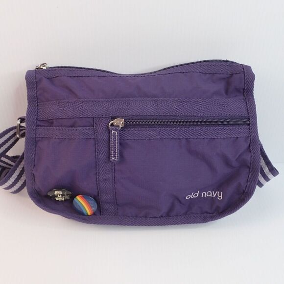 Old Navy Nylon Crossbody Messanger Bag Purple Purse 2004 - Picture 6 of 15